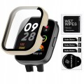 ETUI OCHRONNE + SZKŁO HARTOWANE 2W1 DO XIAOMI REDMI WATCH 3 - BEŻOWY