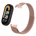 BRANSOLETA MILANESE DO XIAOMI SMART MI BAND 8/9/10 – STYLOWY PASEK, PUDROWY