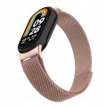 BRANSOLETA MILANESE DO XIAOMI SMART MI BAND 8/9/10 – STYLOWY PASEK, PUDROWY