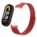 BRANSOLETA MILANESE DO XIAOMI SMART MI BAND 8/9/10 – STYLOWY PASEK, CZERWONY
