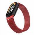 BRANSOLETA MILANESE DO XIAOMI SMART MI BAND 8/9/10 – STYLOWY PASEK, CZERWONY