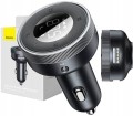 Baseus Enjoy transmiter FM ładowarka samochodowa LED 2x USB / 3,5mm jack bezprzewodowy odtwarzacz MP3 Bluetooth 5.0 3.4A czarny