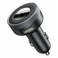 Baseus Enjoy transmiter FM ładowarka samochodowa LED 2x USB / 3,5mm jack bezprzewodowy odtwarzacz MP3 Bluetooth 5.0 3.4A czarny
