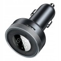 Baseus Enjoy transmiter FM ładowarka samochodowa LED 2x USB / 3,5mm jack bezprzewodowy odtwarzacz MP3 Bluetooth 5.0 3.4A czarny