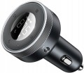 Baseus Enjoy transmiter FM ładowarka samochodowa LED 2x USB / 3,5mm jack bezprzewodowy odtwarzacz MP3 Bluetooth 5.0 3.4A czarny