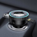 Baseus Enjoy transmiter FM ładowarka samochodowa LED 2x USB / 3,5mm jack bezprzewodowy odtwarzacz MP3 Bluetooth 5.0 3.4A czarny