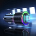 Joyroom samochodowa ładowarka 2 x USB z podświetleniem 24W czarny