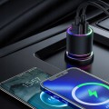 Joyroom samochodowa ładowarka 2 x USB z podświetleniem 24W czarny