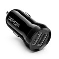 Ugreen ładowarka samochodowa 2x USB 24W 4,8 A (2x 2,4 A) czarny