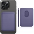 ETUI PORTFEL MAGNETYCZNE EKO SKÓRA DO IPHONE 12/13/14/15 - PURPLE
