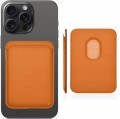 ETUI PORTFEL MAGNETYCZNE EKO SKÓRA DO IPHONE 12/13/14/15 - LIGHT BROWN