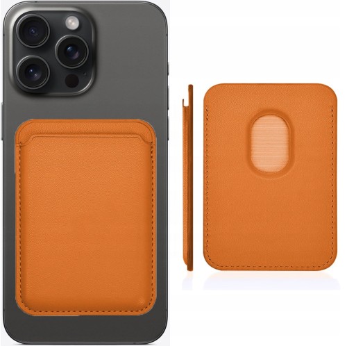 ETUI PORTFEL MAGNETYCZNE EKO SKÓRA DO IPHONE 12/13/14/15 - LIGHT BROWN