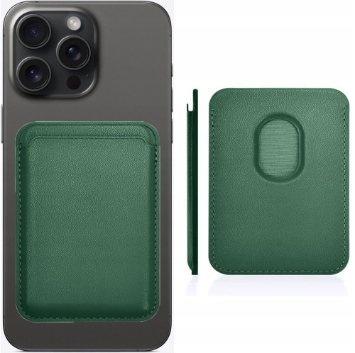 ETUI PORTFEL MAGNETYCZNE EKO SKÓRA DO IPHONE 12/13/14/15 - ALPINE GREEN