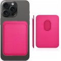ETUI PORTFEL MAGNETYCZNE EKO SKÓRA DO IPHONE 12/13/14/15 - ROSE RED