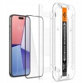 SZKŁO HARTOWANE SPIGEN GLAS.TR EZ FIT FC NA IPHONE 15 PLUS - CZARNE