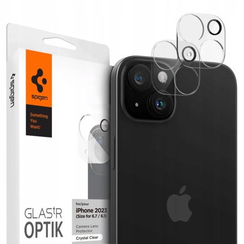 OSŁONA APARATU SPIGEN OPTIK.TR NA IPHONE 15 / 15 PLUS - PRZEZROCZYSTA 2 SZT