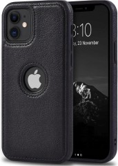ETUI SKÓRZANE ELEGANCKIE DO IPHONE 12 MINI PREMIUM EKO-SKÓRA - CZARNY