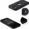 ETUI SKÓRZANE ELEGANCKIE DO IPHONE 12 MINI PREMIUM EKO-SKÓRA - CZARNY