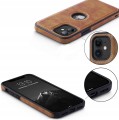 ETUI SKÓRZANE ELEGANCKIE DO IPHONE 12 MINI PREMIUM EKO-SKÓRA - BRĄZOWY