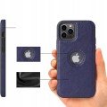 ETUI SKÓRZANE ELEGANCKIE DO IPHONE 11 PRO PREMIUM EKO-SKÓRA - GRANATOWY