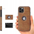 ETUI SKÓRZANE ELEGANCKIE DO IPHONE 11 PRO MAX PREMIUM EKO-SKÓRA - BRĄZOWY