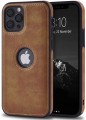 ETUI SKÓRZANE ELEGANCKIE DO IPHONE 12 PRO MAX PREMIUM EKO-SKÓRA - BRĄZOWY