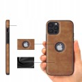ETUI SKÓRZANE ELEGANCKIE DO IPHONE 12 PRO MAX PREMIUM EKO-SKÓRA - BRĄZOWY