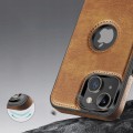 ETUI SKÓRZANE ELEGANCKIE DO IPHONE 13 PREMIUM EKO-SKÓRA - BRĄZOWY