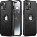 ETUI SKÓRZANE ELEGANCKIE DO IPHONE 14 PLUS PREMIUM EKO-SKÓRA - CZARNY