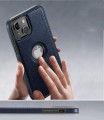ETUI SKÓRZANE ELEGANCKIE DO IPHONE 15 PREMIUM EKO-SKÓRA - GRANATOWY