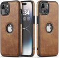 ETUI SKÓRZANE ELEGANCKIE DO IPHONE 15 PLUS PREMIUM EKO-SKÓRA - BRĄZOWY