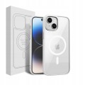 ETUI DO IPHONE 14 PLUS / 15 PLUS PRZEŹROCZYSTE MAGNETYCZNE DO MAGSAFE | BIAŁY