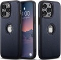 ETUI SKÓRZANE ELEGANCKIE DO IPHONE 13 PRO MAX PREMIUM EKO-SKÓRA - GRANATOWY