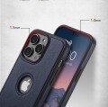 ETUI SKÓRZANE ELEGANCKIE DO IPHONE 13 PRO MAX PREMIUM EKO-SKÓRA - GRANATOWY