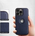 ETUI SKÓRZANE ELEGANCKIE DO IPHONE 13 PRO MAX PREMIUM EKO-SKÓRA - GRANATOWY