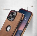ETUI SKÓRZANE ELEGANCKIE DO IPHONE 13 PRO MAX PREMIUM EKO-SKÓRA - BRĄZOWY