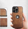 ETUI SKÓRZANE ELEGANCKIE DO IPHONE 13 PRO MAX PREMIUM EKO-SKÓRA - BRĄZOWY