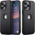 ETUI SKÓRZANE ELEGANCKIE DO IPHONE 13 PRO MAX PREMIUM EKO-SKÓRA - CZARNY
