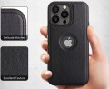 ETUI SKÓRZANE ELEGANCKIE DO IPHONE 13 PRO MAX PREMIUM EKO-SKÓRA - CZARNY