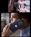 ETUI SKÓRZANE ELEGANCKIE DO IPHONE 14 PRO MAX PREMIUM EKO-SKÓRA - GRANATOWY