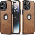 ETUI SKÓRZANE ELEGANCKIE DO IPHONE 14 PRO MAX PREMIUM EKO-SKÓRA - BRĄZOWY