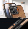 ETUI SKÓRZANE ELEGANCKIE DO IPHONE 15 PRO PREMIUM EKO-SKÓRA - BRĄZOWY