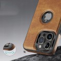 ETUI SKÓRZANE ELEGANCKIE DO IPHONE 15 PRO PREMIUM EKO-SKÓRA - BRĄZOWY