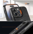 ETUI SKÓRZANE ELEGANCKIE DO IPHONE 15 PRO PREMIUM EKO-SKÓRA - CZARNY
