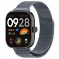PASEK BRANSOLETA STALOWA DO XIAOMI REDMI WATCH 4/5/6 | MI BAND 8 PRO/9 PRO - GRAFITOWY