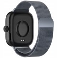 PASEK BRANSOLETA STALOWA DO XIAOMI REDMI WATCH 4/5/6 | MI BAND 8 PRO/9 PRO - GRAFITOWY