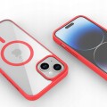 ETUI DO IPHONE 15 PRZEŹROCZYSTE MAGNETYCZNE DO MAGSAFE | CZERWONY