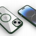 ETUI DO IPHONE 15 PRZEŹROCZYSTE MAGNETYCZNE DO MAGSAFE | ZIELONY