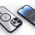 ETUI DO IPHONE 15 PRO PRZEŹROCZYSTE MAGNETYCZNE DO MAGSAFE | FIOLETOWY