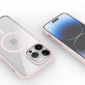 ETUI DO IPHONE 15 PRO MAX PRZEŹROCZYSTE MAGNETYCZNE DO MAGSAFE | RÓŻOWY